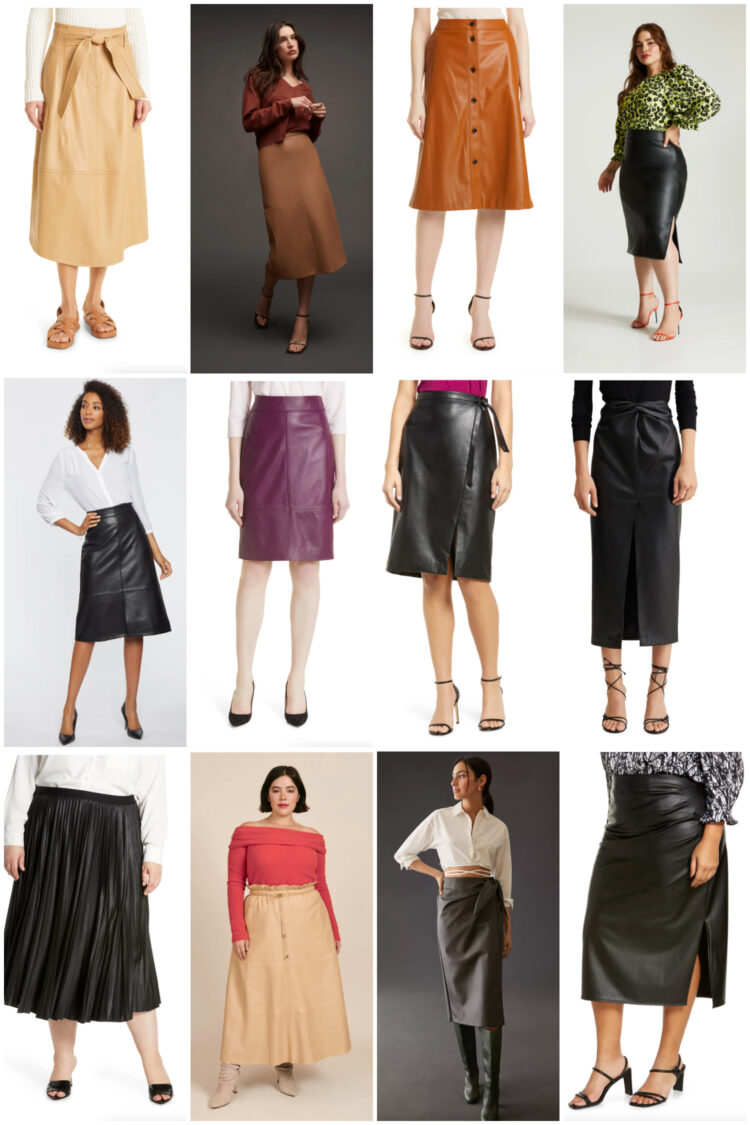 how to style a leather skirt 1