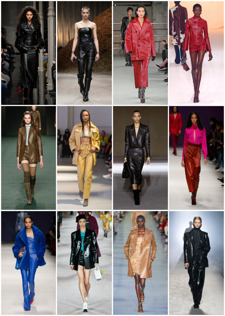 leather fashion trend 2022 runways