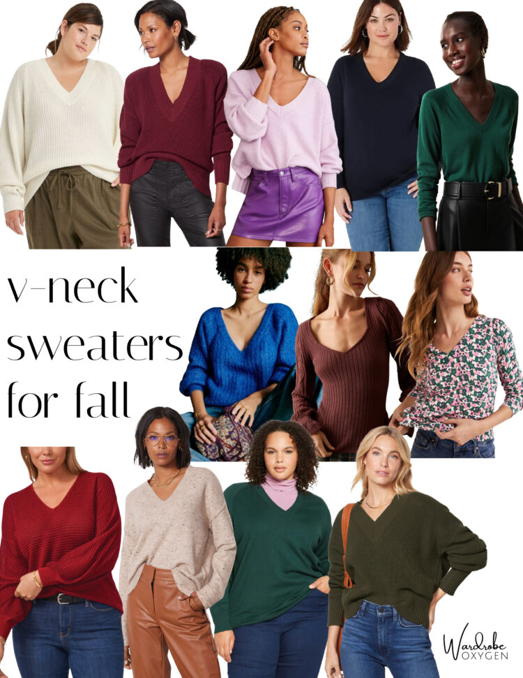 vneck sweaters for fall