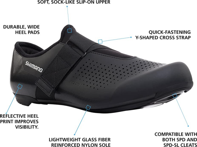 Details on the Shimano RP1 cycling shoe