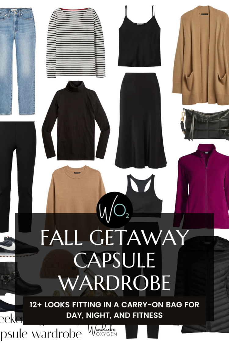 Fall getaway capsule wardrobe by Wardrobe Oxygen