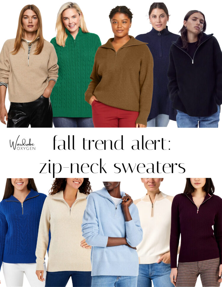 fall trend zip neck sweaters