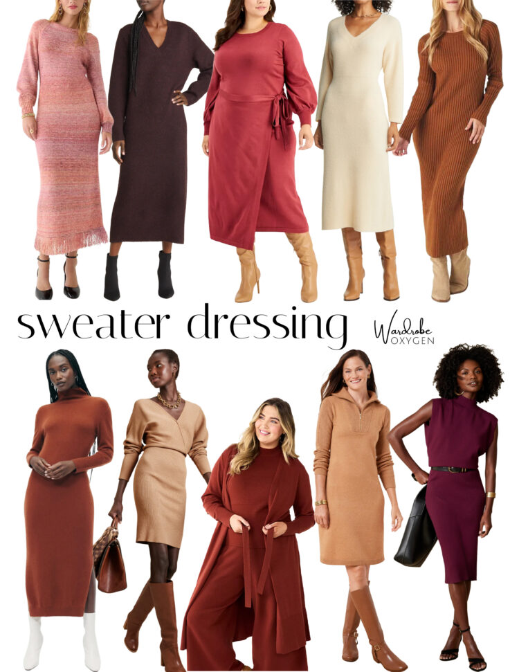 sweater dresses how to style