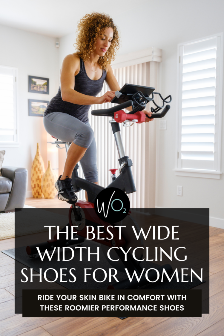 Sharing the best wide width cycling shoes for women. Women's sizing, roomy fit, perfect for your Peloton by Wardrobe Oxygen
