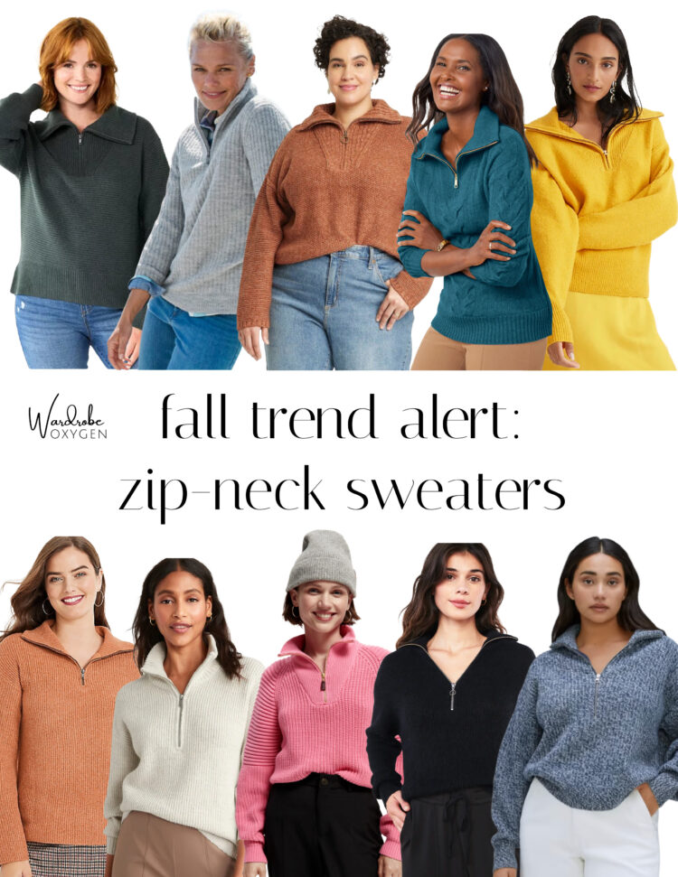 zip neck sweaters