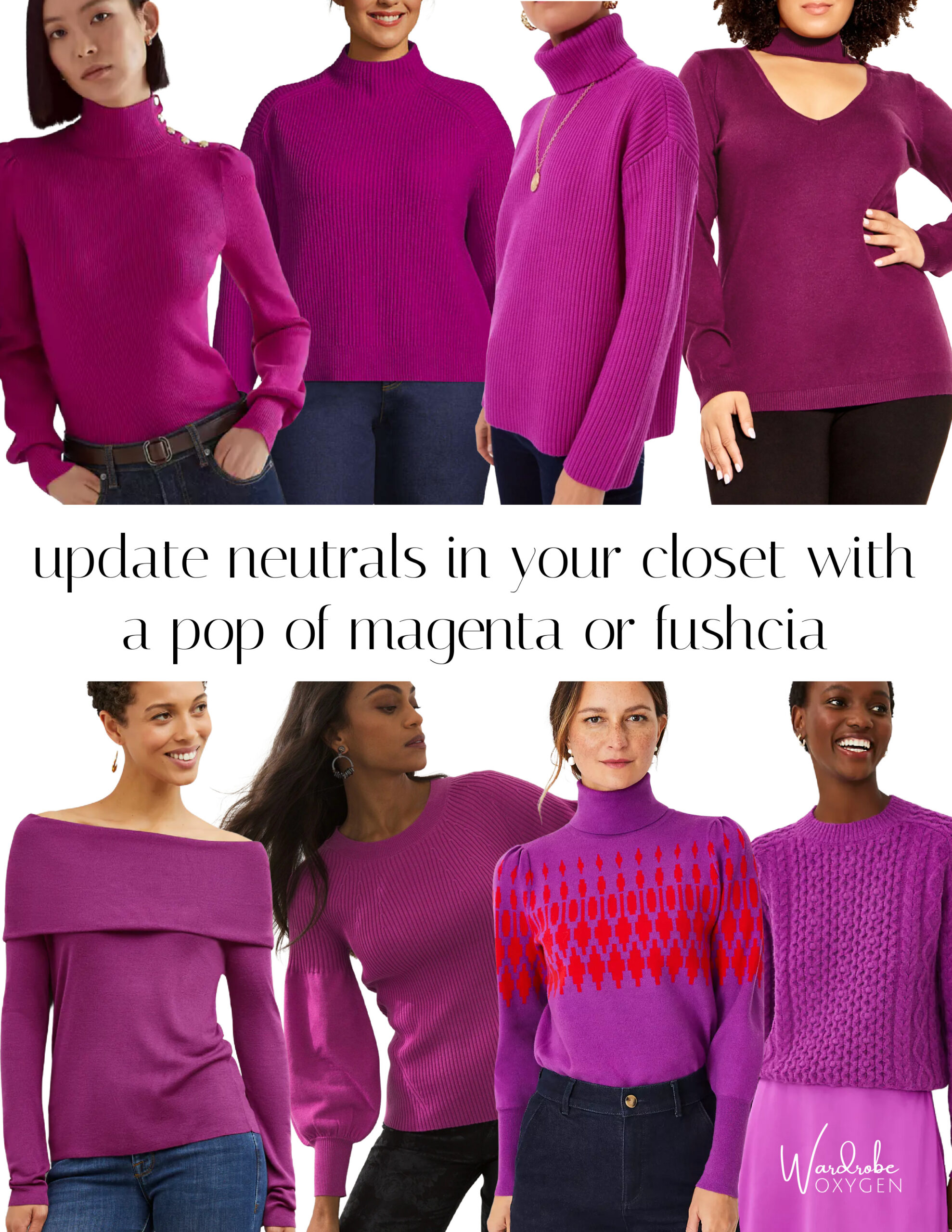 How to Rock the New Pop of Color Fuchsia, Magenta, and Berry Tones