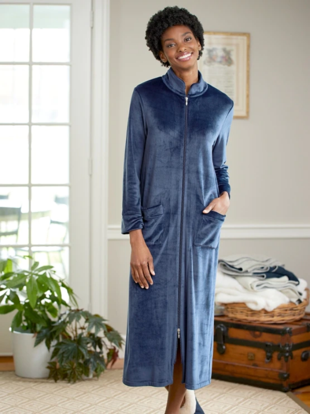 The Coziest Zip-Front Robes