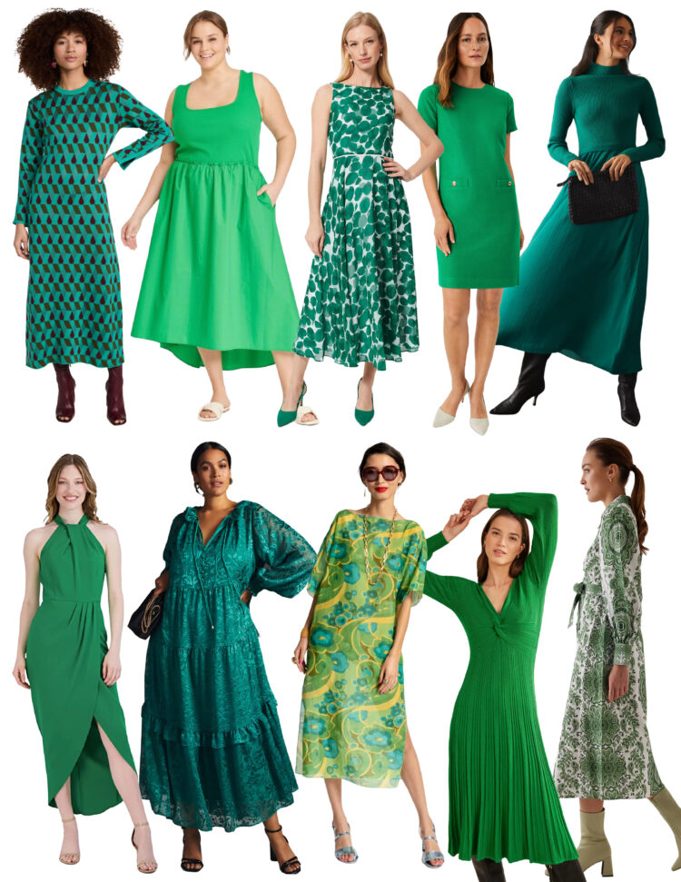 green dresses spring 2023