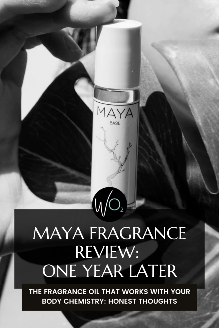 MAYA Fragrance review by Alison Gary of Wardrobe Oxygen. A year later, my honest thoughts and a promo code.