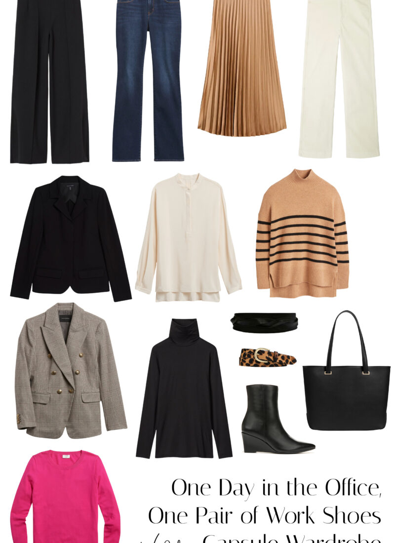 Work-Friendly Capsule Wardrobe: 1 Month of Looks, 1 Pair of Shoes