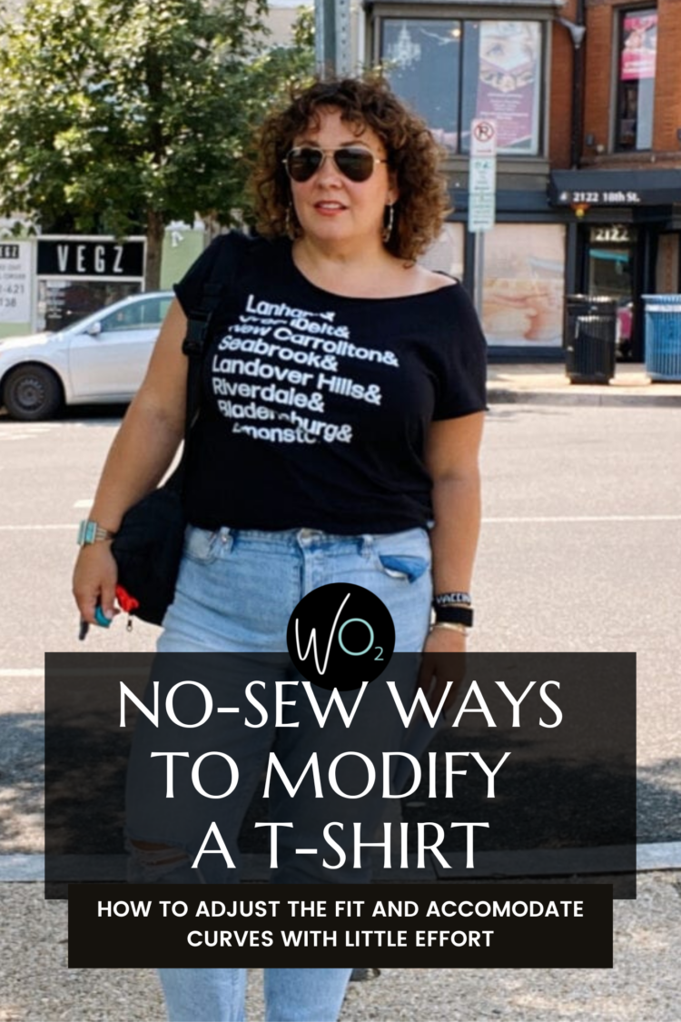 5 Easy No-sew DIY T-Shirt Modifications for a More Feminine Fit by Wardrobe Oxygen