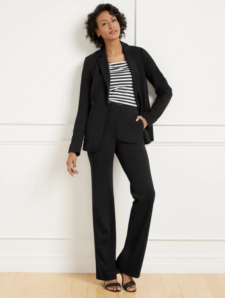 Luxe Knit Blazer & Flared Leg Pants