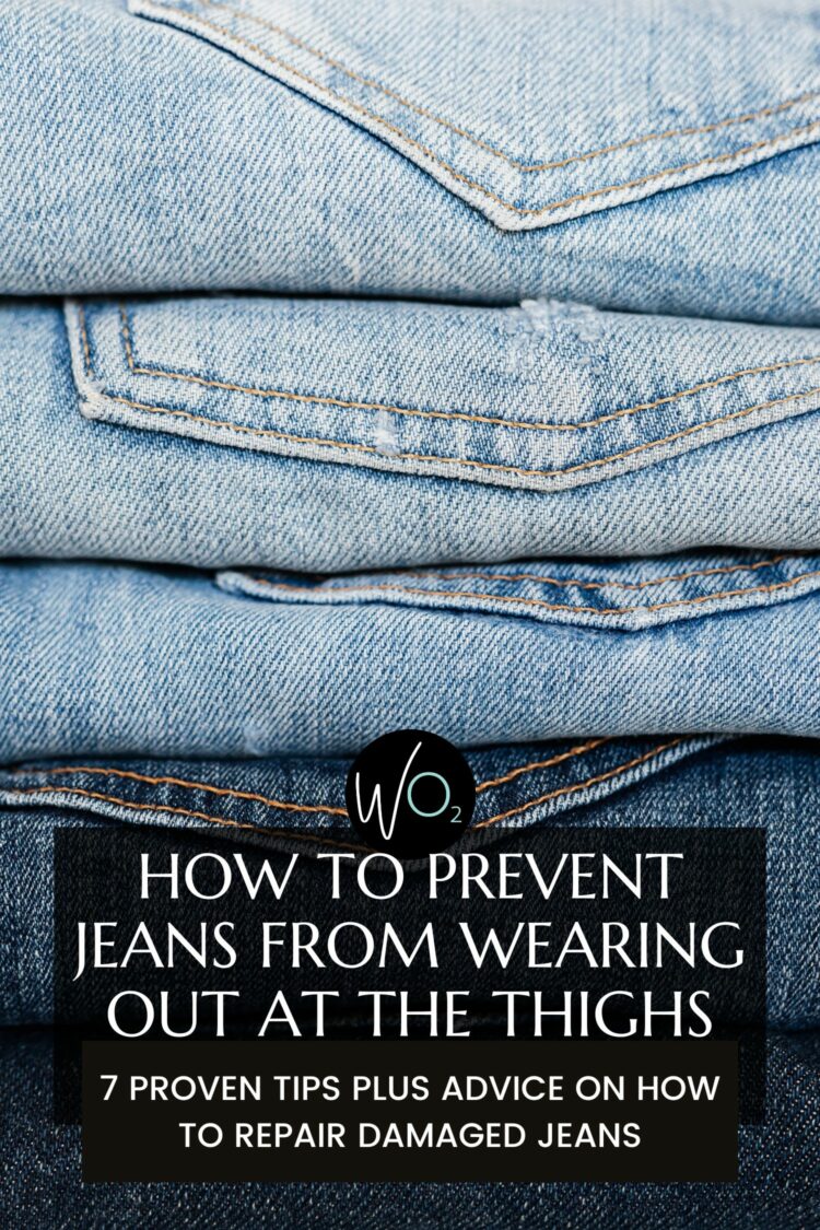 DIY: fix the worn-down between-the-thigh area in your jeans