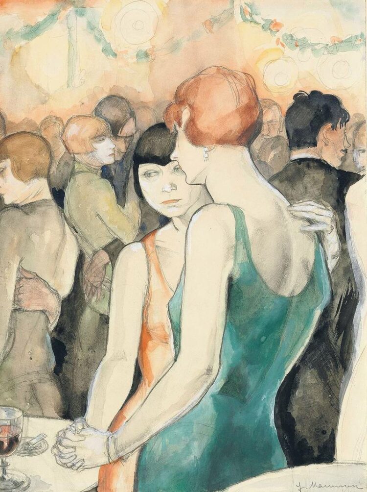 Jeanne Mammen two women Jeanne Mammen. Two Women, Dancing, 1928 | Weekend Reads #240