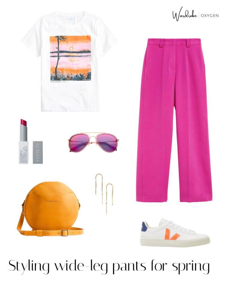 Wide Leg Pants with Graphic T-Shirt Wide Leg Pants with a Graphic T-Shirt
