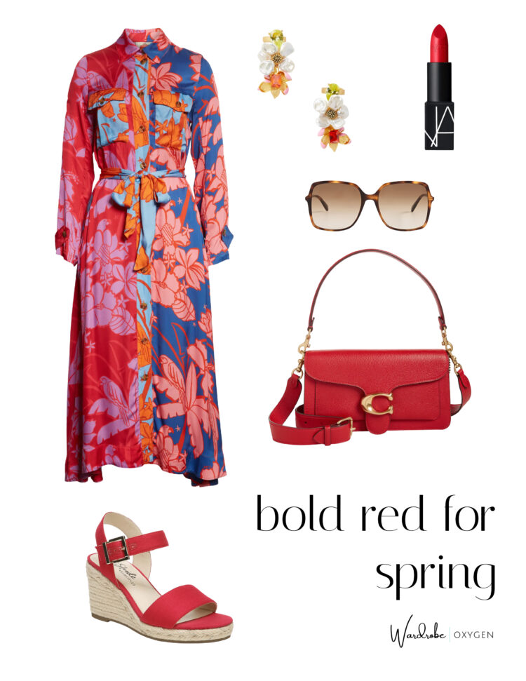 bold red spring dress Spring Dress Inspiration