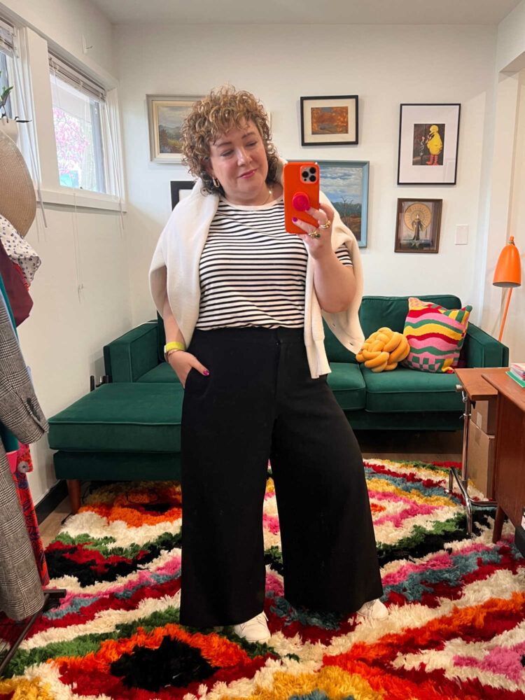 Universal Standard Shirt and Cardigan | What I Wore Recently: March 2023