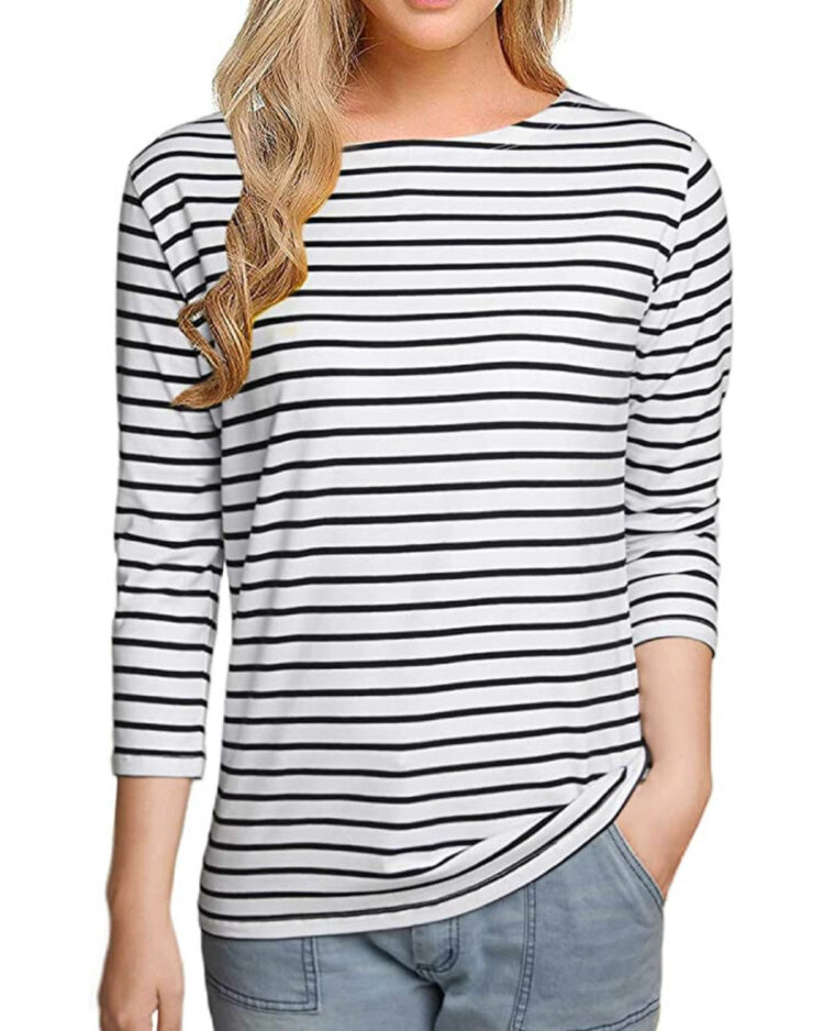 LilyCoco Long Sleeve Striped T-Shirt
