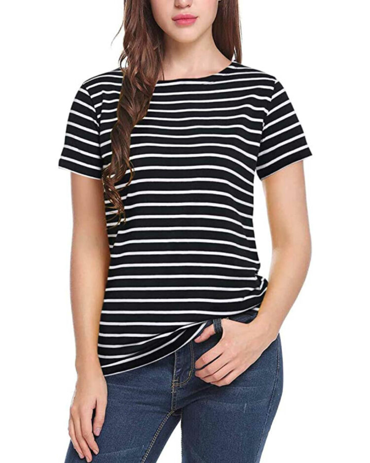LilyCoco Striped Short Sleeve | Best Breton Striped Shirts