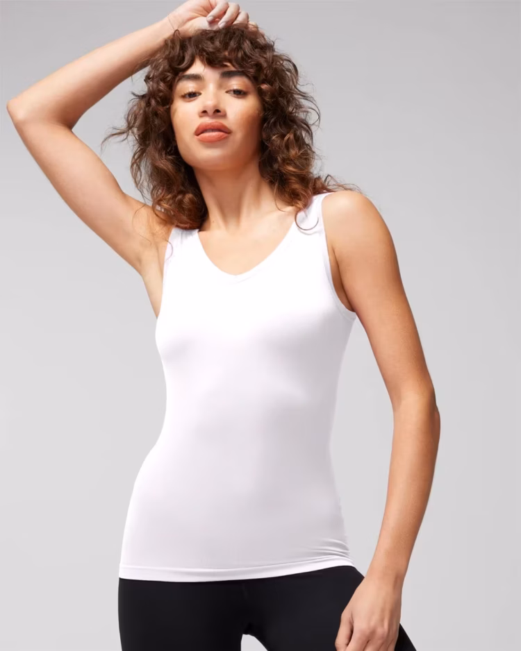 best white tanks for women incude the soma seamfree turnaround tank opaque great for women over 40 updated for 2025