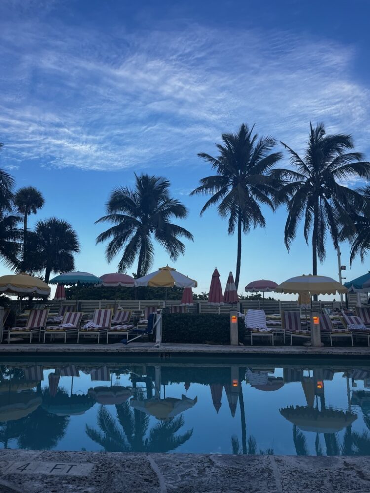 Hotel pool in Miami