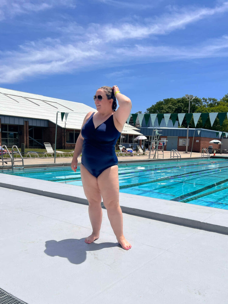 Slendersuit Wrap One Piece | My Favorite Lands End Swimwear