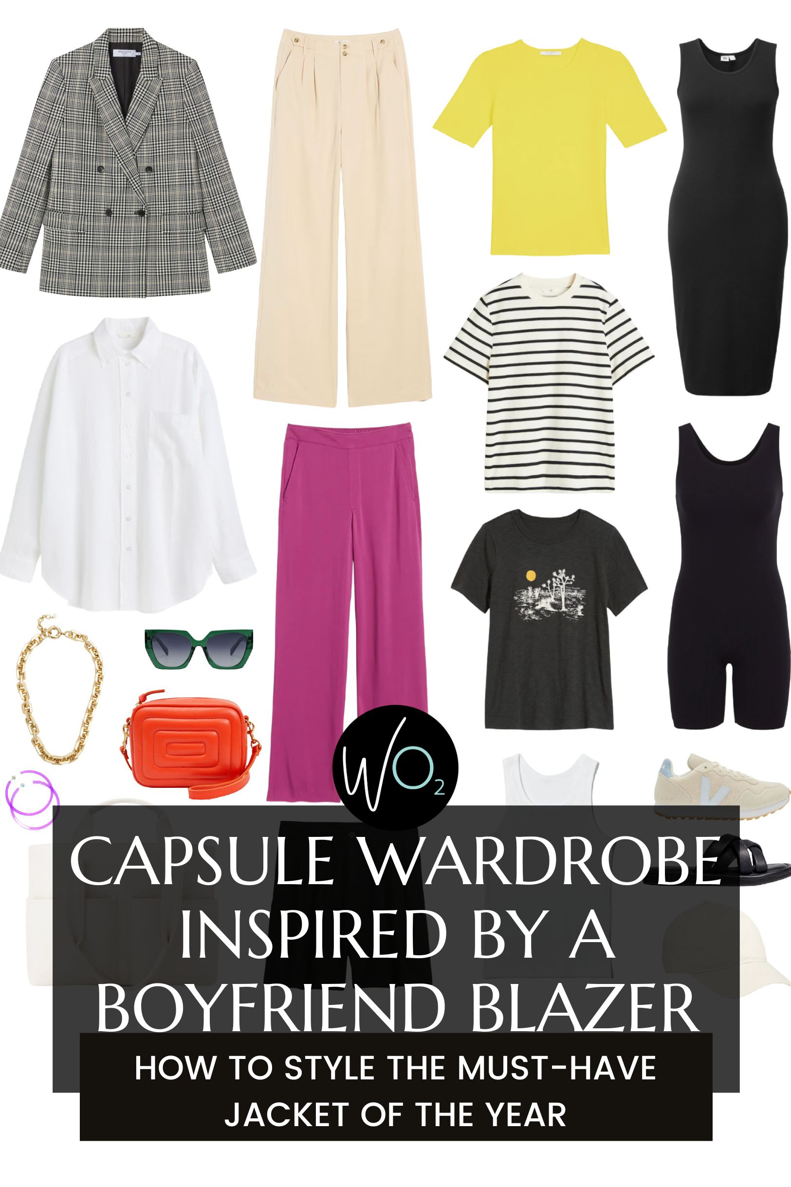 tips on styling a boyfriend blazer with a capsule wardrobe for spring to summer by Alison Gary of Wardrobe Oxygen