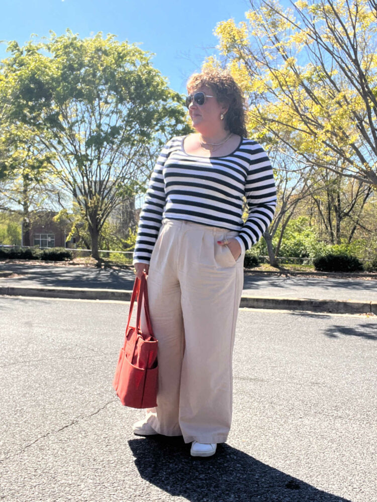 Madewell Harlow Wide Leg Pant outfit idea