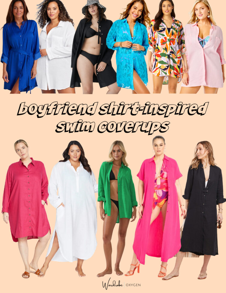 Boyfriend Shirt swim coverups