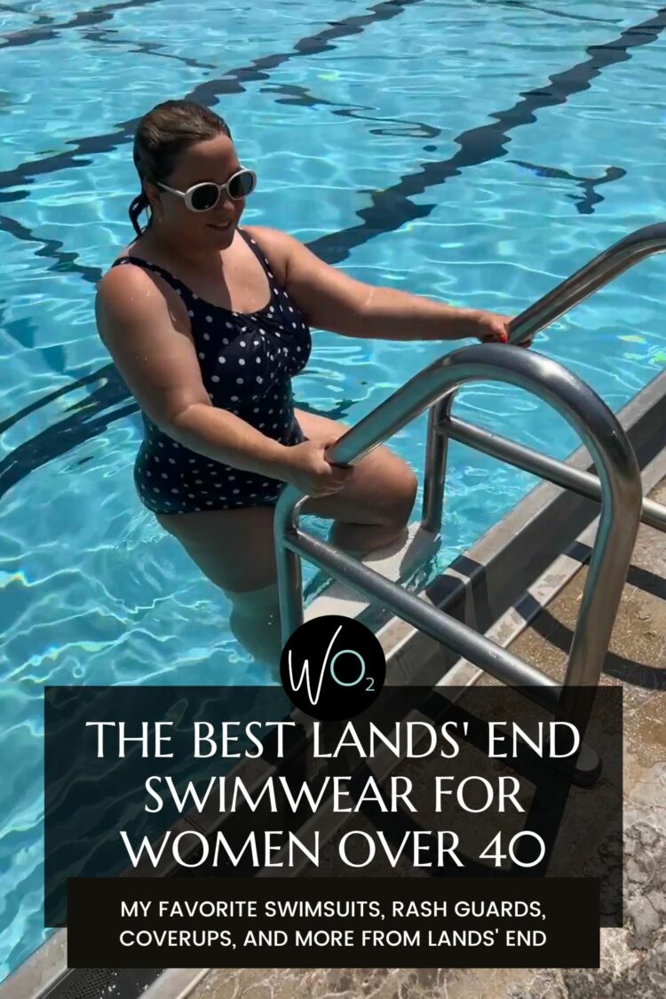 My favorite Lands' End Swimwear as a size 14 over 40 woman by Wardrobe Oxygen 