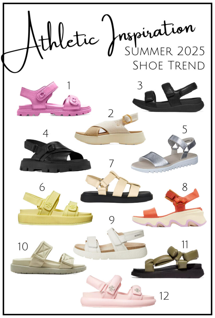 12 athletic inspiration sandals for women summer 2025 shoe fashion trends