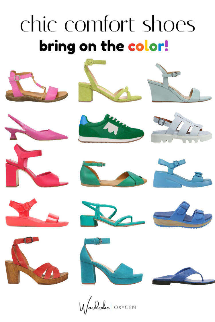 chic colorful comfort shoes for summer