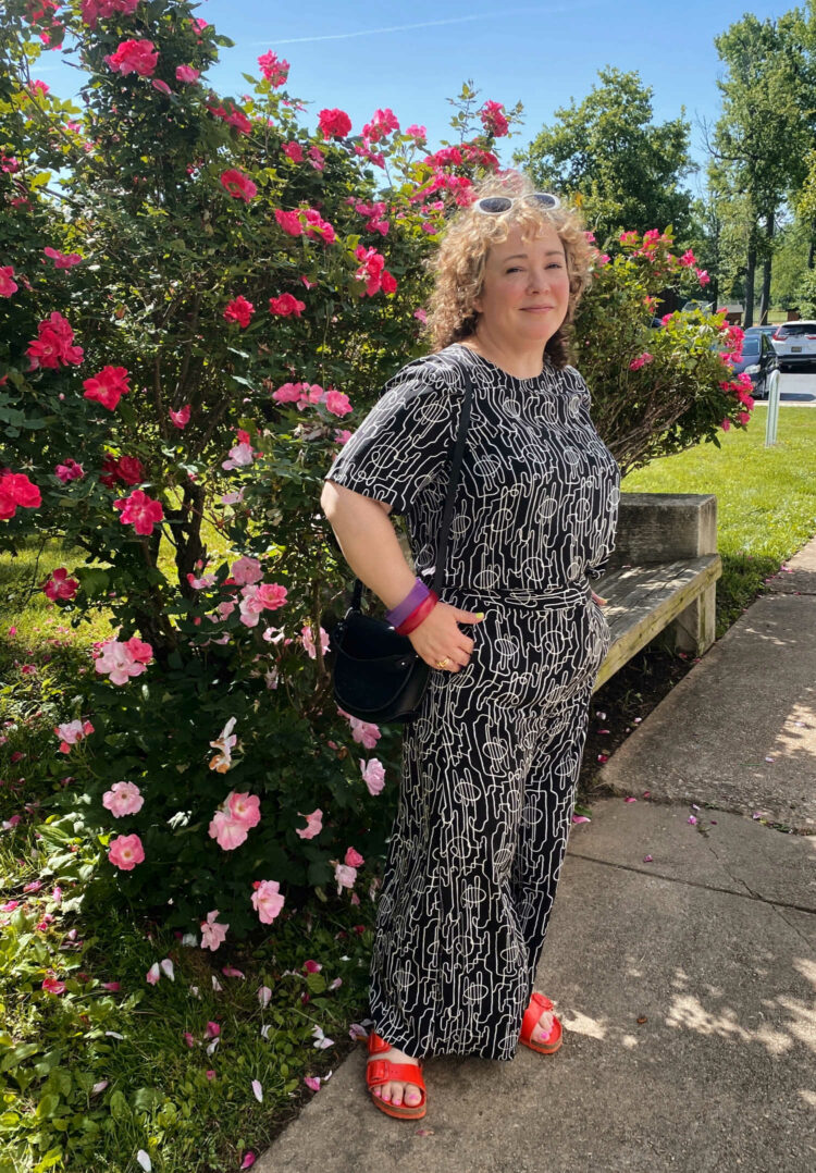 M.M.LaFleur Symphony Print matching set | What I Wore in May 2023