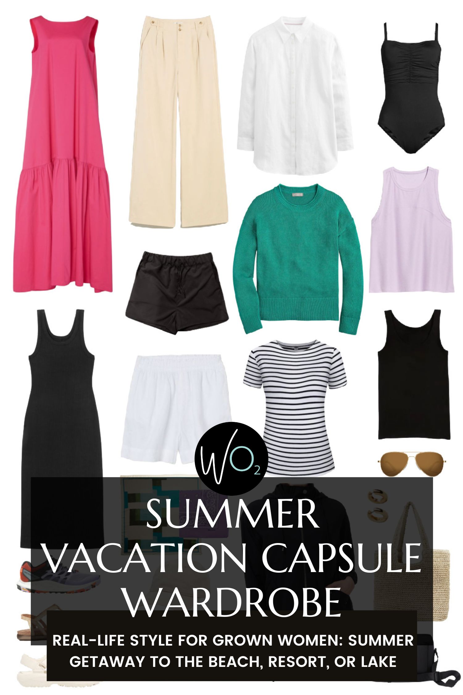 Summer Travel Capsule Wardrobe For Grown Women Summer Travel Capsule Wardrobe For Grown Women