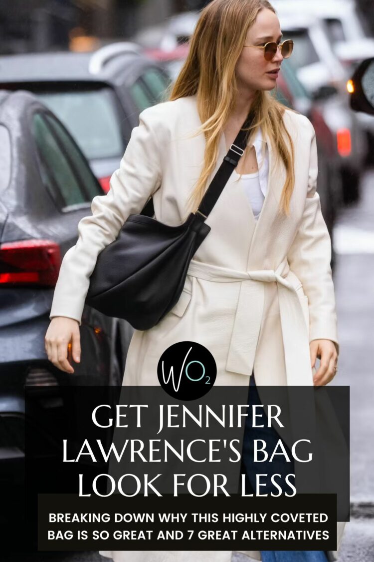 How to get Jennifer Lawrences Black Crossbody Bag for Less by Wardrobe Oxygen