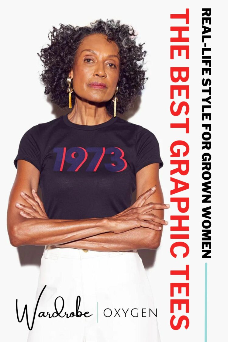 the best cool graphic t-shirts for grown women by wardrobe oxygen