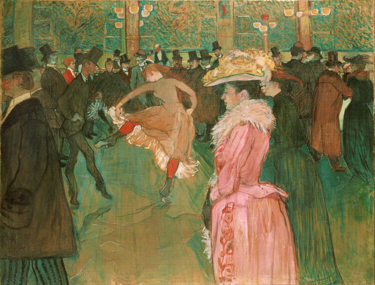 Henri de Toulouse-Lautrec, At the Moulin Rouge- The Dance, 1890