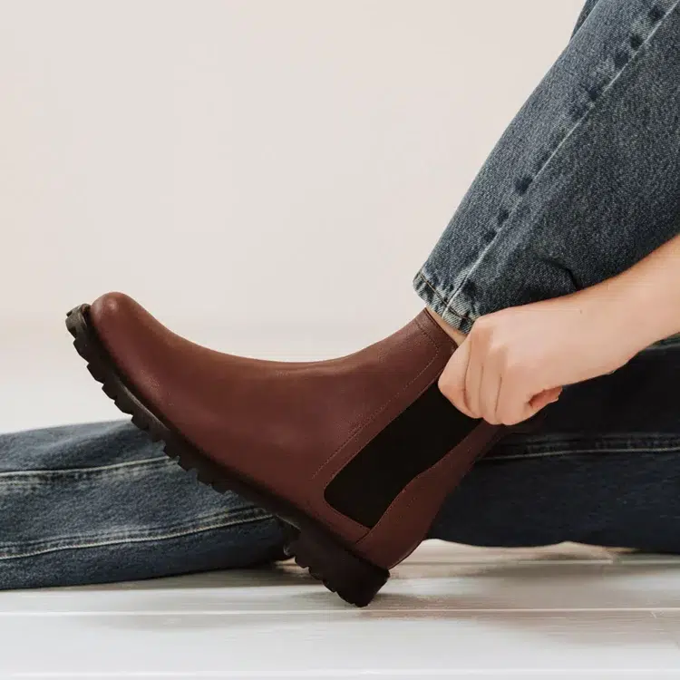 The On Tread Chelsea Boot in Redwood by Poppy Barley