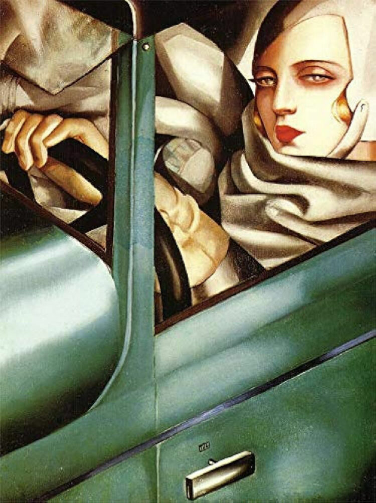 Autoportrait (Tamara in a Green Bugatti), Tamara de Lempicka, 1928