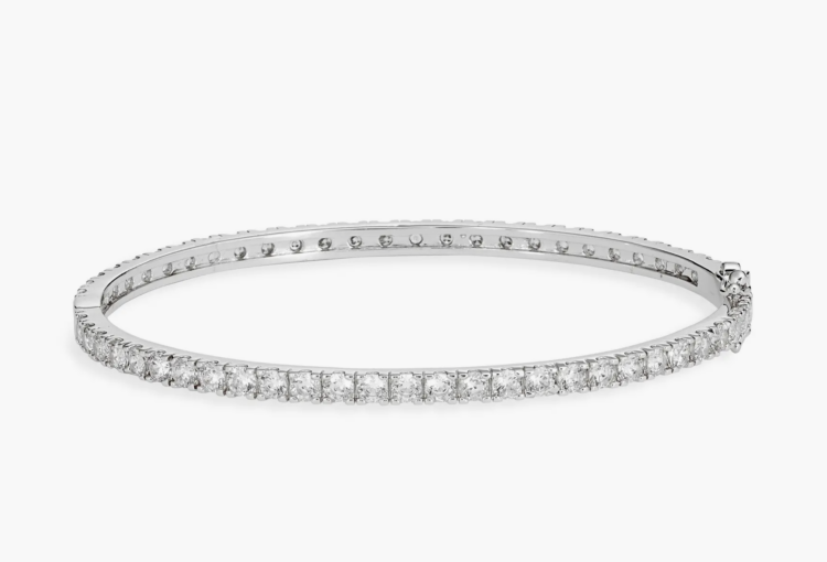 Silver Cubic Zirconia Eternity Bangle by Nordstrom