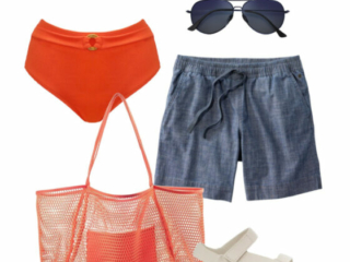 a15 Collage of clothing from the Curacao capsule wardrobe creating a range of different outfits for a Caribbean vacation for women over 40