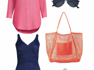 a7 Collage of clothing from the Curacao capsule wardrobe creating a range of different outfits for a Caribbean vacation for women over 40