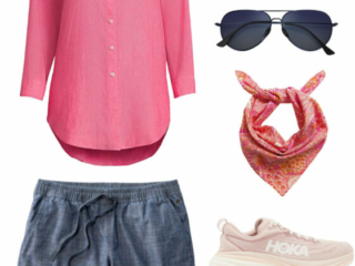 a8 Collage of clothing from the Curacao capsule wardrobe creating a range of different outfits for a Caribbean vacation for women over 40