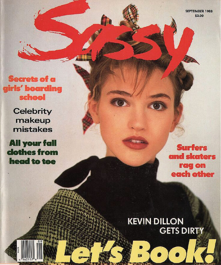 vintage issue of sassy magazine from september 1988 featuring kevin dillon