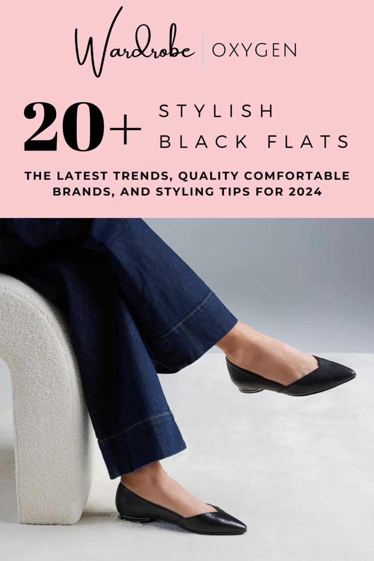 stylish black flats for women over 40