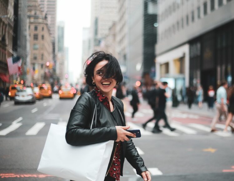 woman shopping in new york city