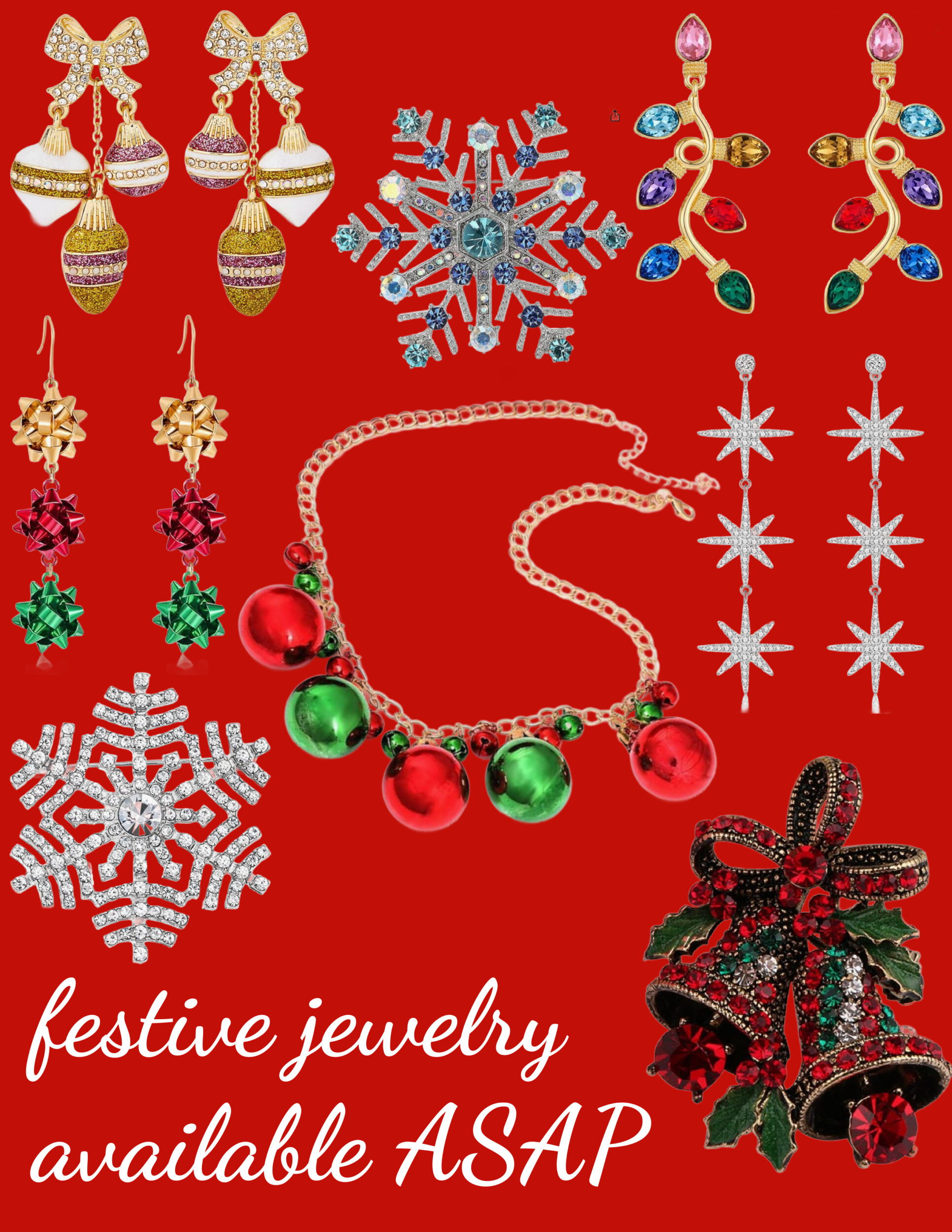 festive jewelry available next day shipping