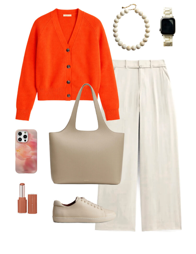 How to Style Wide Leg Pants as a Grown-ass Woman (2026 Guide) 4 how to style a sweater with wide leg pants for work featuring a universal standard cardigan and everlane trousers
