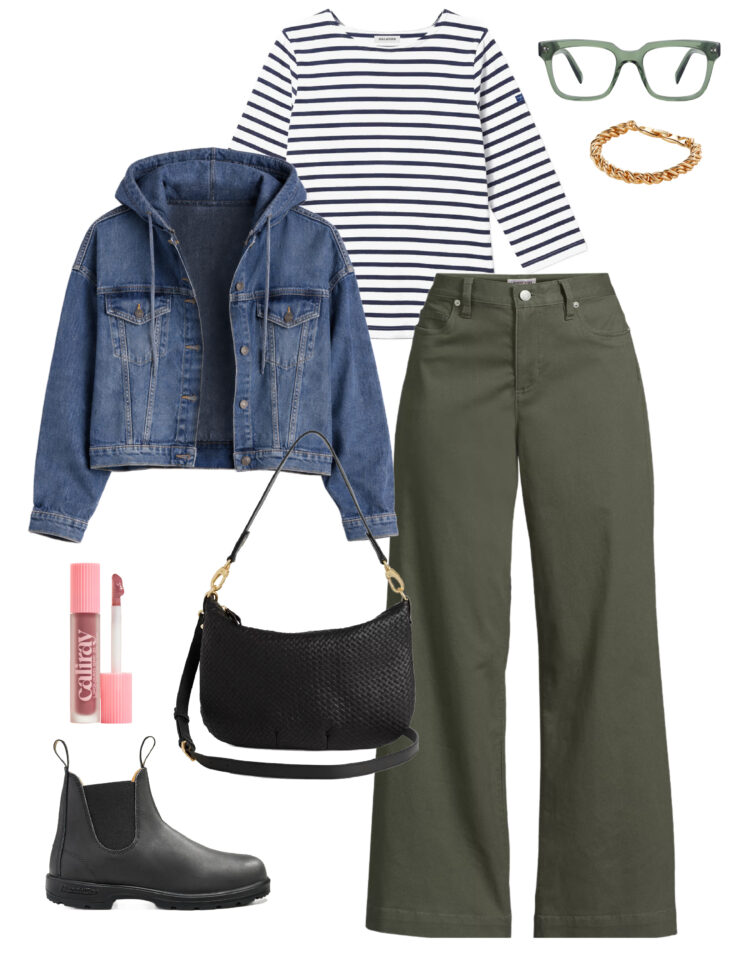How to Style Wide Leg Pants as a Grown-ass Woman (2026 Guide) 13 how to style wide leg chinos in midlife featuring lands end pants and a ruti denim jacket