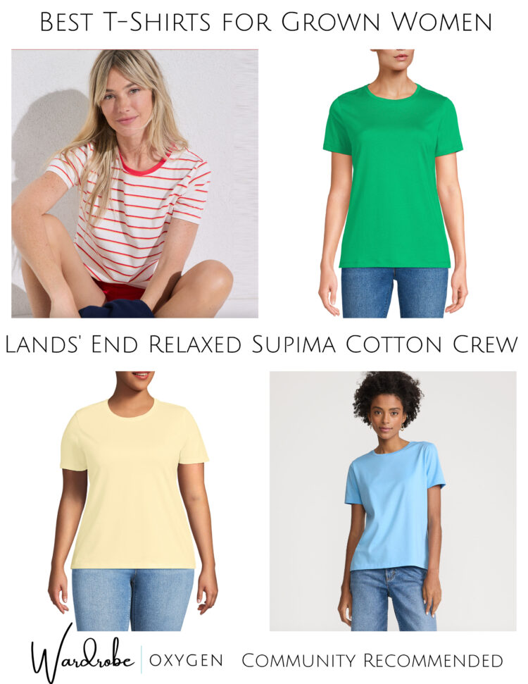 Lands' End Relaxed Supima Cotton Crew